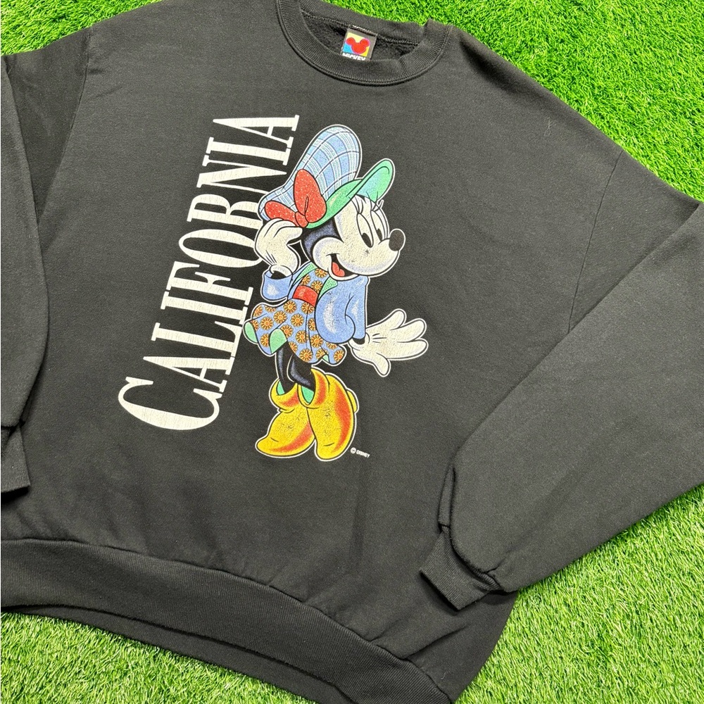Vintage 90s Disneyland Minnie Mousse California Crewneck Sweatshirt